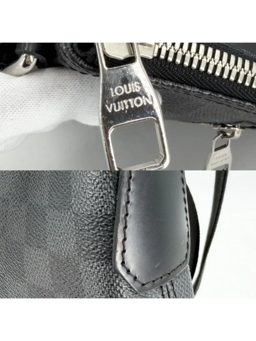 Louis Vuitton Shoulder Bag Damier Graphite Mick PM Bag Crossbody Black Silver